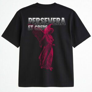 Unisex Vintage Angel Oversized Cropped Tshirts Women Man Graphic Back